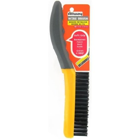 ALLWAY Allway Tools 10in. Soft Grip Carbon Steel Shoe Handle Wire Brush  SB416 37064124168